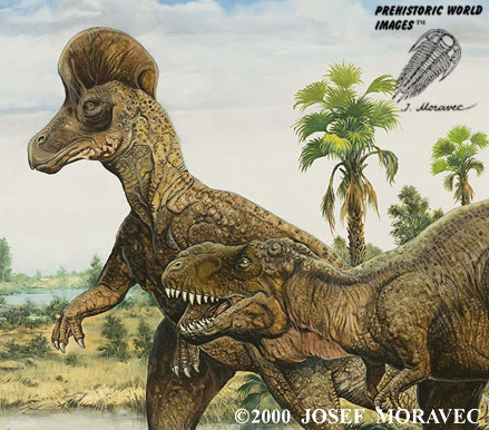 Corythosaurus-Albertosaurus-Cretaceous dinosaurs 